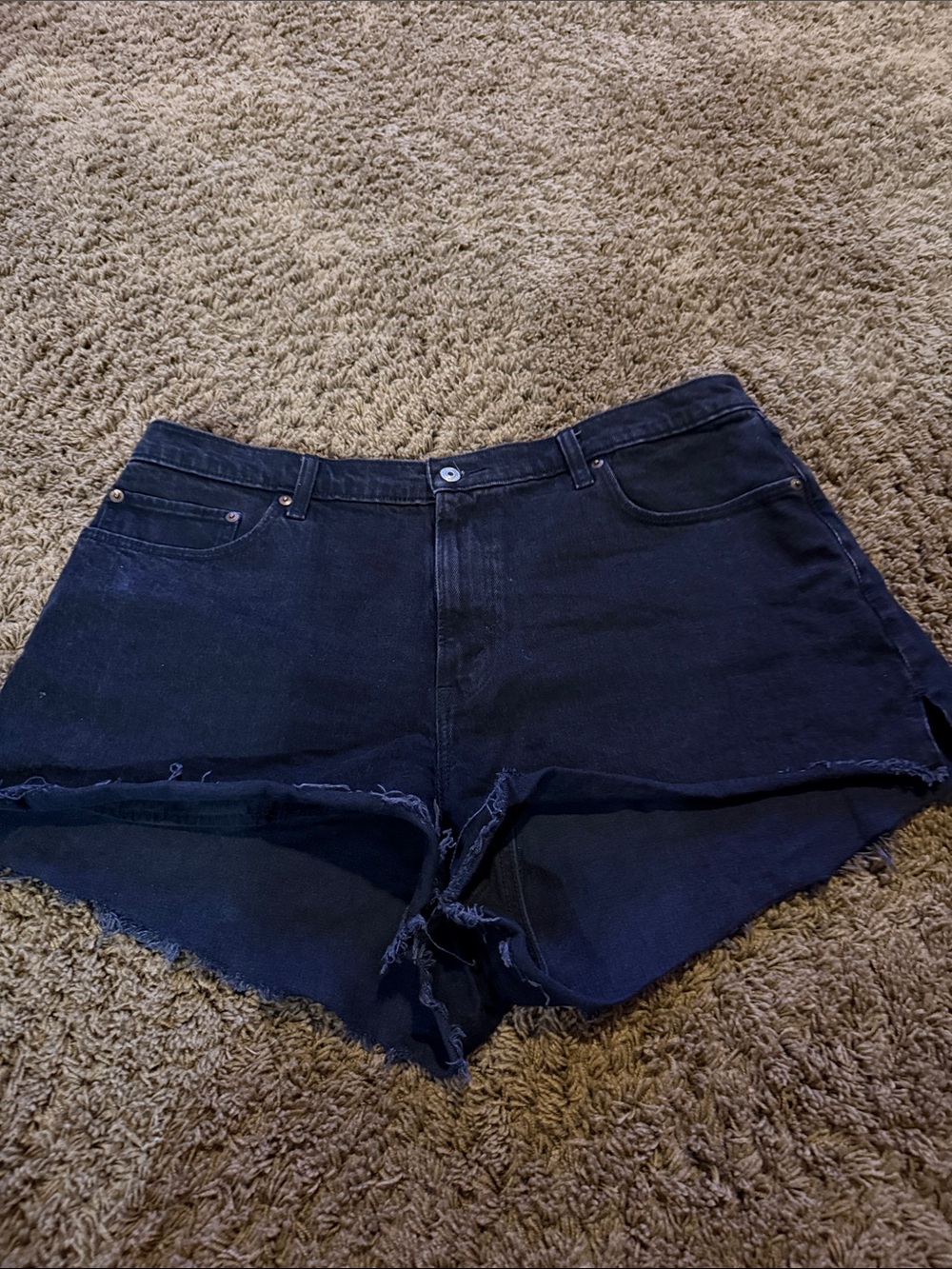 Abercrombie & Fitch Black Denim Cutoff Shorts
